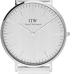 Classic Analog Watch for Man with Silver Round Dial & Silver Stainless Steel Bracelet Band Water Resistant Men's Wrist Watches - DW00100775K-image-46