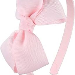 Cute Light Pink Bow Headband for Girls Toddlers: Light Pink-image-72