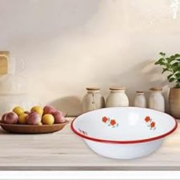 Enamel Frying Pan with Floral Design,Stain-Resistant,Gas Stove & Induction Pan-image-23