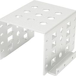 GOWENIC 2.5in Hard Drive Storage Bracket, 2.5 Inch Aluminium Alloy Hollow HDD Mounting Rack, 2.5 Inch to 3.5 Inch Solid State Drive Built in Expansion for 2.5in IDE HDD SSD(Silver)-2