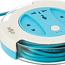 Nippo Flexi Cord I Universal Socket with Master Switch I 4 Mtr Cord I 1 Year Warranty- Pack of 12-16
