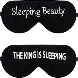 Nitsha Polyester Super Smooth Sleeping Eye Mask And Blind Fold Eye Shade With Funny Quotes (Mask-196-197),Black-image-79