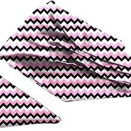 Pink Chevron Printed Ascot Satin and Matching Pocket Square Set for Men-picture-47
