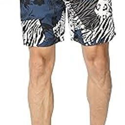 Men's Viscose Regular Fit Tropical Hawaiian Summer Shorts with Draw Cord-image-39