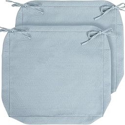 IN4 Care Patio Cushion Covers with Ties, 2 Pack, Outdoor Water Resistant Deep Seat Chair Cushion Slipcover 20x18x4 Inch for Garden Couch Sofa (Replacement Cover Only)-Frost Blue-image-16