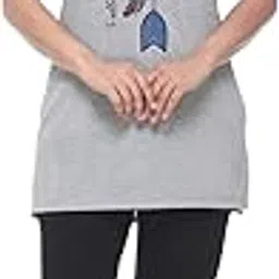 cupid Women's Regular Fit Cotton Round Neck Half Sleeve T-Shirt, Plus Sizes Nightwear, Sleepwear, Gym n Lounge Wear Long Tops-picture-15