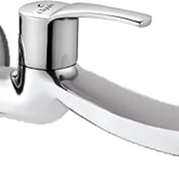 Cliquin Vitara Long Body Tap for Bathroom & Kitchen| Wall Mounted | Brass Faucet with Chrome Finish | Quarter Turn Handle | Rust & Corrosion Resistant (Topaz)-image-113