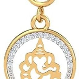 18K Yellow Gold Diamond Ganpati Charm for Women-image-47