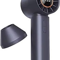 GIFTMAX Handheld Fan USB Rechargeable Mini Fan Speed(1-100) Adjustable Turbo Personal Fan with Digital Display High Speed Cooling Fan for Travel, Office, Camping, Makeup (T 12)-image-16