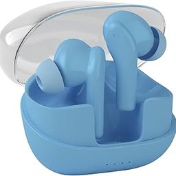 amazon basics TWS in-Ear Earbuds (P50) with Fast Charging up to 50 Hours of Playtime | Dual 10mm Driver | IPX4 Water-Resistance | Bluetooth 5.3 | Quad Mic with ENC | Touch Control (Light Blue)-20