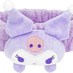 Kawaii Spa Headband, Hairband for Face Washing, Makeup & Skincare, Cute Spa Headband for Women & Girls, Soft Microfiber Hairbands, Purple, Pack of 1-43