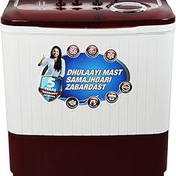 Intex 8 KG Semi Automatic Top Loading Washing Machine with Air Dry Technology (Transparent Lid, Burgundy, SA80FBPT)-20