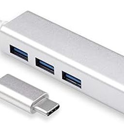 Microware USB 3.1 Type C to 3 Ports USB 2.0 Hub with Ethernet Network LAN Adapter for Home Office-12