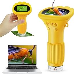 Microscope for Kids, Mini with 2'' Inch Screen - 200x Zoom Pocket Handheld Camera, Christmas Birthday Gifts for Age 3 4 5 6 7 8 9 10 11 12 Girls Boys-27