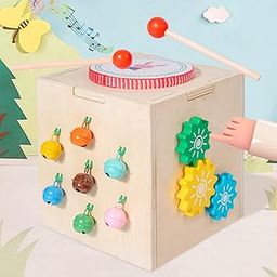 Enakshi (LABEL) Creations Wooden Activity Cube Wooden Montessori Toys for Boys and Girls Baby Toddlers|Toys & Hobbies | Educational | Music & Art-image-47