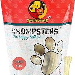 Foodie Puppies 5inch Chompsters Chicken Flavour Pressed Chew Bone - (4 Bones) Rawhide Dental Treats for All Dogs | Crunchy Calcium Haddi for Strong Teeth, Healthy Gums, Training & Stress Relief-image-38
