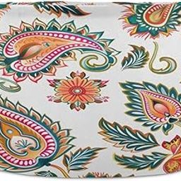 Nander - Large Size Round Storage Basket Paisley Leaves Design Foldable Laundry Basket for Kids Nursery Bedroom Laundry Hamper Laundry Basket Storage Basket-image-93