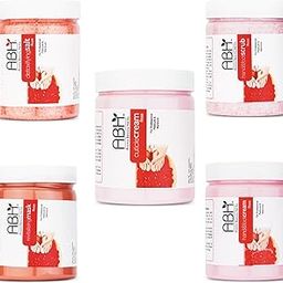 ABH Professional Rose Manicure & Pedicure Spa Kit – Complete 5-Step Hand & Foot Care System – Includes Detoxifying Salt, Exfoliating Scrub, Hand & Foot Cream, Cuticle Softening Cream & Revitalizing Mask – Nourishes, Softens, Brightens & Rejuvenates Skin – Ideal for Salon & At-Home Use – 5 x 500g Jars-1