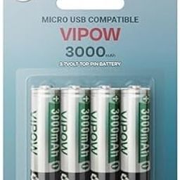 Microusb Compatible with 3000mAh 3.7V Top Pin Battery (Pack of 4)-image-3