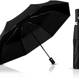 Wind Resistant Waterproof Umbrella - Black (Pack of 2) | Auto Open & Close Mechanism | Lightweight & Compact | Heavy Duty | Travel- Friendly-picture-21
