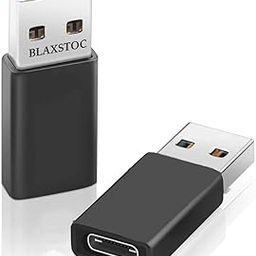BLAXSTOC Type C to USB A Connector for Charging, Data Transfer Adapter for Phone 12 12mini 12pro-Max 11, Oneplus, Galaxy Note 10 20 S20+ S20 FE/Ultra Google Pixel All Smartphone(Pack of 2)-22