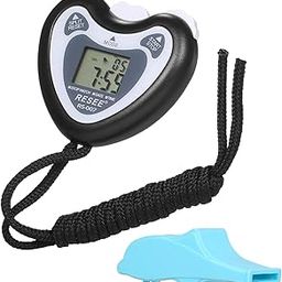 Timer,Digital Stopwatch and Whistle Set Sports Timer with Time Calendar Alarm for Marathon Running for Coaches and Referees-0