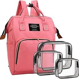 ZEELPETAL Diaper Bag with Organizing Pouches, Nappy Bags Handbags Multifunction Diaper Bag for Baby Care 3 PC Travel Backpack Large Capacity - Multi Color.-image-11