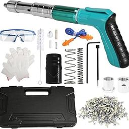 Concrete Nail Gun 3 Adjustable Power gears For Precision And Control. For Ceiling, Wire Hiding, and Fixture Installations. Complete with 10 Round Nails-image-45