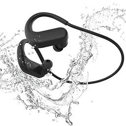 Swimming headphones-bone conduction headphones, IP68 waterproof built-in MP3 player 32G memory, underwater swimming headphone, wireless open Earphones Bluetooth 5.3, for running, cycling (black)-17