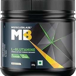 MuscleBlaze L-Glutamine (Unflavoured, 250g, 50 Servings) | Post Workout Recovery | 5g Glutamine-26