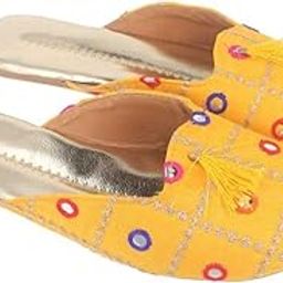 Apratim Synthetic Woman Hand Embroidery Kolhapuri/Slipper/Flat/Chappals Beige Colour-image-29