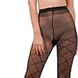 RAMANUJA Women Nylon Fishnet Stocking | Transparent High Waist Tights Pantyhose | Fishnet Stocking for Ladies & Girls (Free Size, Black)-image-78