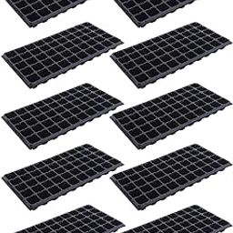 10x Thick Seedling Trays Reusable Black Durable Pet Plant Trays for Seedling 80g| Home Décor | Kitchen Tools-39