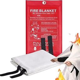 SUNBEET Fire Blanket, Home Car Escape Fiberglass Fire Blanket for Kitchen Escape Firefighting, Ideal for Use in Small Spaces Such As Homes and Vehicles-image-88