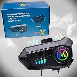 Moto X Motorcycle Helmet On Ear Bluetooth Headphones With Hifi Stereo Sound,Noise Reduction,1000Mah Battery,Helmet Bluetooth Headphones Speakers With RGB,IPX6 Waterproof, Handfree Easy Set Up-24