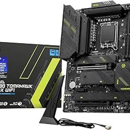 MSI MAG Z790 Tomahawk MAX WiFi Motherboard, ATX - Supports 14th/13th/12th Gen Intel Core Processors, LGA 1700 - DDR5 Memory Boost 7200+MHz/OC, 1 x PCIe 5.0 x16, 1 x M.2 Gen5, 2.5G LAN, Wi-Fi 7-30