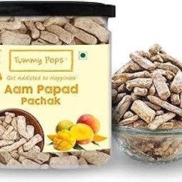 Tummy Pops | Aam Papad Khatta Meetha - 275gm Jar | After Meal Digestives Mukhwas Mouth Fresheners, Handmade & Sun-dried Chatpata Aam Papad Mango Slices | Hygienically Prepared & Packed-image-26