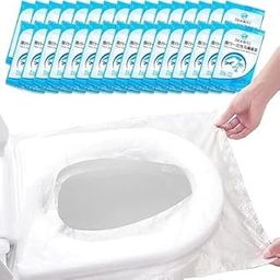 Disposable Waterproof Toilet Seat Covers - 50 Pack With Unique Fold To Hold Design for No Contact With Unhygienic Seats - Recyclable Hygiene Anytime Anywhere-image-52