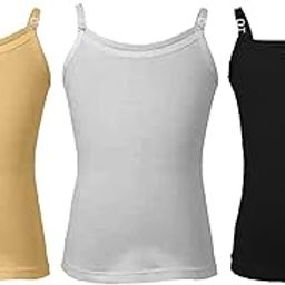 Sleevless Cotton Plain Inner for Girls and Women Free Size (Multicolor Set of 3 Pcs)-image-37