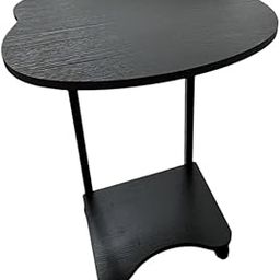 End Table Small Side Table for Couch and Recliner for Dorm Bedroom Apartment Black-image-22