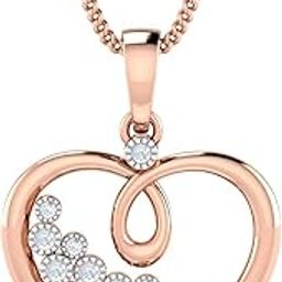 14KT Rose Gold Gia Heart Pendant for Women-image-37