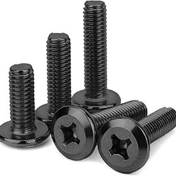 Rely®⇒VP INDUSTRIES (Pcs-25) M6x30 mm JCB Philips Flat Head Screw Black Zinc Finish | Flat Head Furniture Bolt Crib Bunk Bed Furniture Cot, Barrel Bolt, High Tensile Carbon Steel 10.9 Grad-image-39