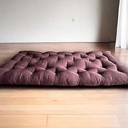 Cotton Quilt Floor Mattress, Foldable Rollable Single Bed Cotton Star Mattress, 30 x 72 x 5 inches for Picnic, Travel (1 Sleeping Capacity) (Chocolate Brown)-image-31