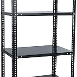 Mil-Nil Prime CRC Sheet 4 Shelf Multipurpose Slotted Angle Rack, 48 x 24 x 18 Inch (48 x 24 x 18, Grey) 16 Gauge Angles-14