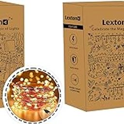 Lexton 10 m Led Copper String Light | USB Sourced | Warm White | for Indoor & Outdoor Decorations, Diwali, Christmas, Wedding, Party, Lawn | Pack of 2-image-42