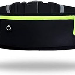 GORWRICH Running Belt with Waterproof Adjustable Elastic Strap, Sweatproof waistpacks with Large Capacity, Perfect for Running and Outdoor Activities, Black, One Size, Sports-image-85