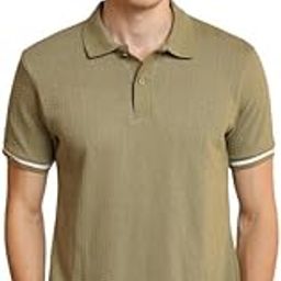 Men's Micro-Waffle Regular Fit Polo T-Shirt For Casual Wear | Polo Neck | Short Sleeve | Half-Zip Closure | T-Shirt Crafted With Comfort Fit For Everyday Wear-image-65