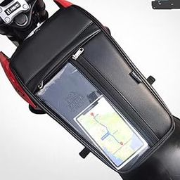 Sahara Seats Tank Cover with Mobile Holder (Thick Flap - Large Space) for CB Unicorn All Models 150/160 (Black), Pack of 1-image-59