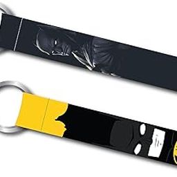 SIGNOOGLE 2 Pcs Cartoon Bat Theme Lanyard keychain Holder Compatible For All Bikes Car Key Holder Tag Multicolored (6.00 x 1.00 Inch)-image-37
