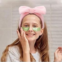 Facial Spa Makeup Cleansing Cute Bow Velvet Elastic Headband Hair Band(SA18-SpahairbandF-02)-53